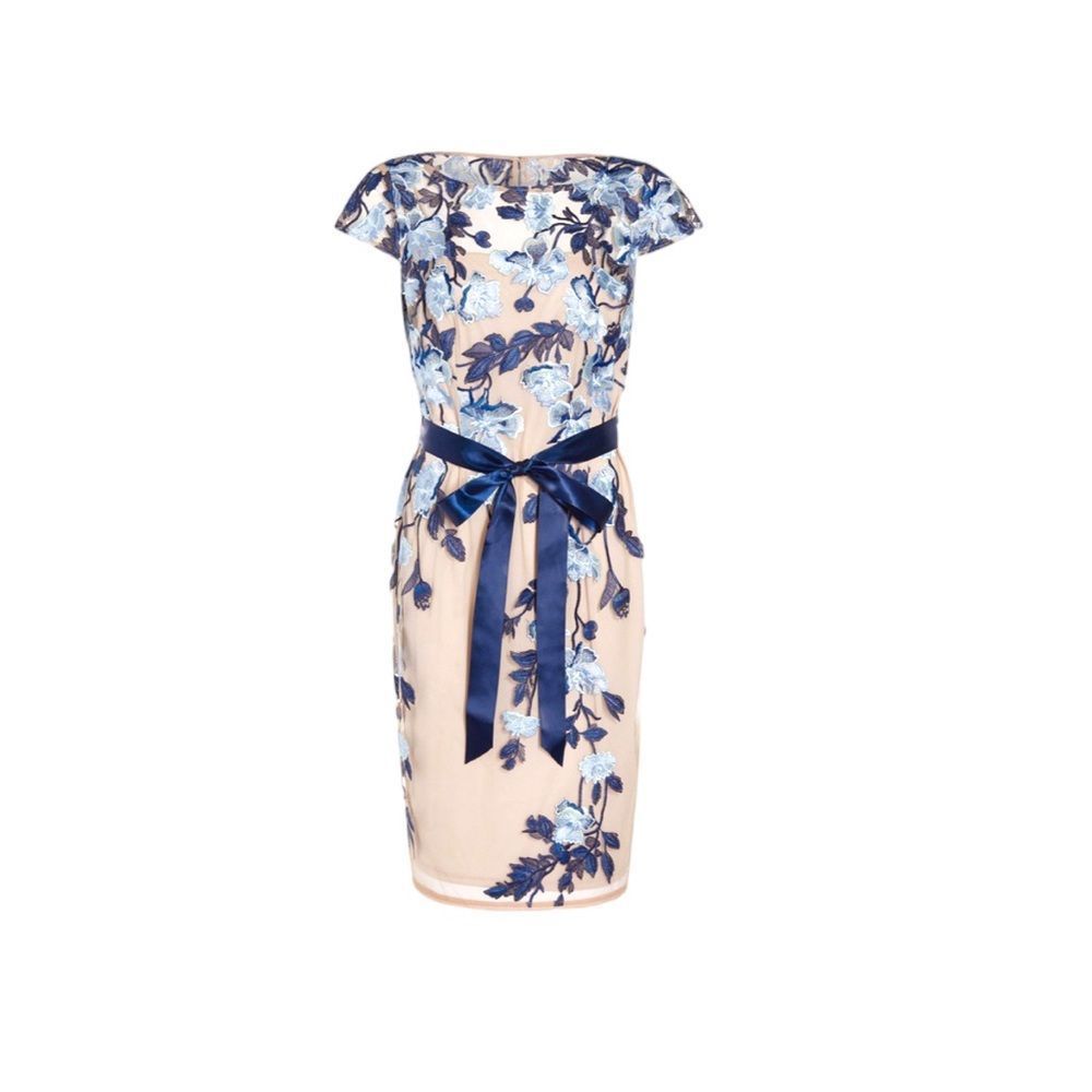 Adrianna Papell Embroidered Sheath Dress